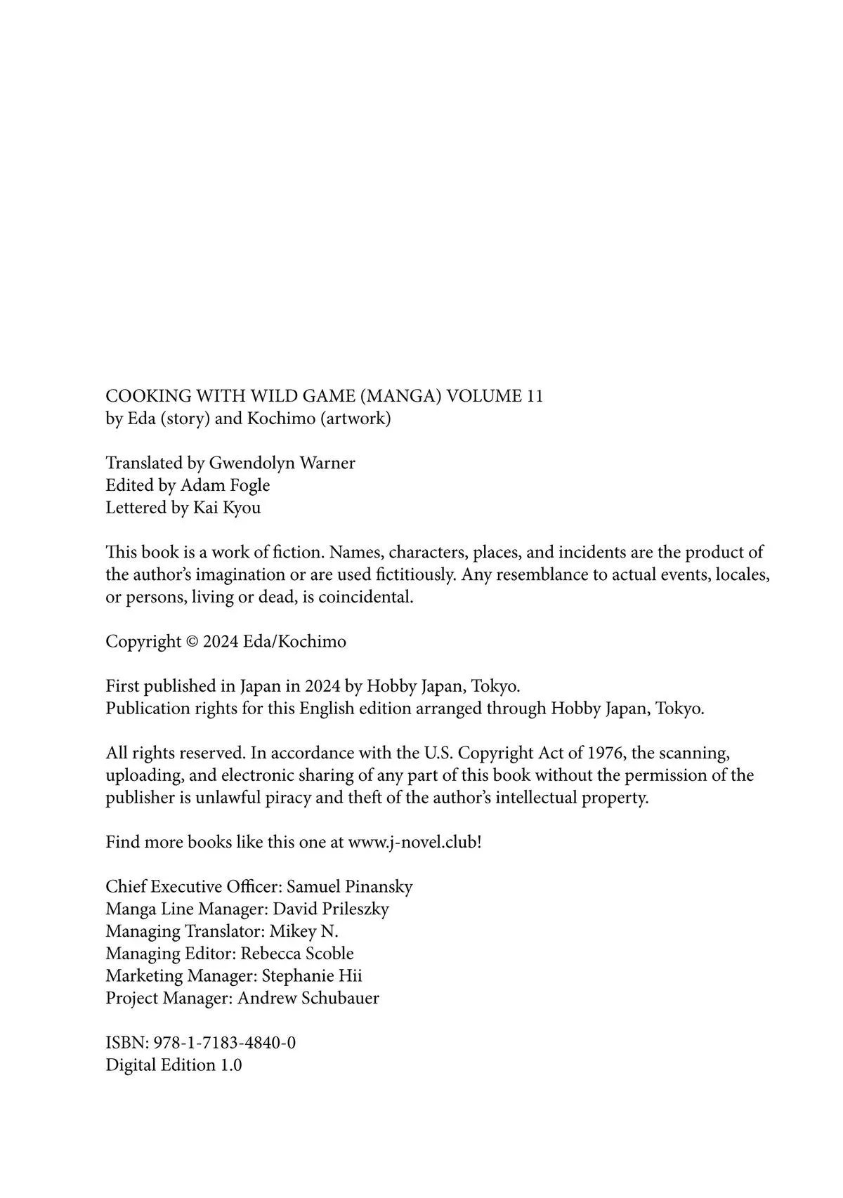 Read Cooking with Wild Game Manga Online