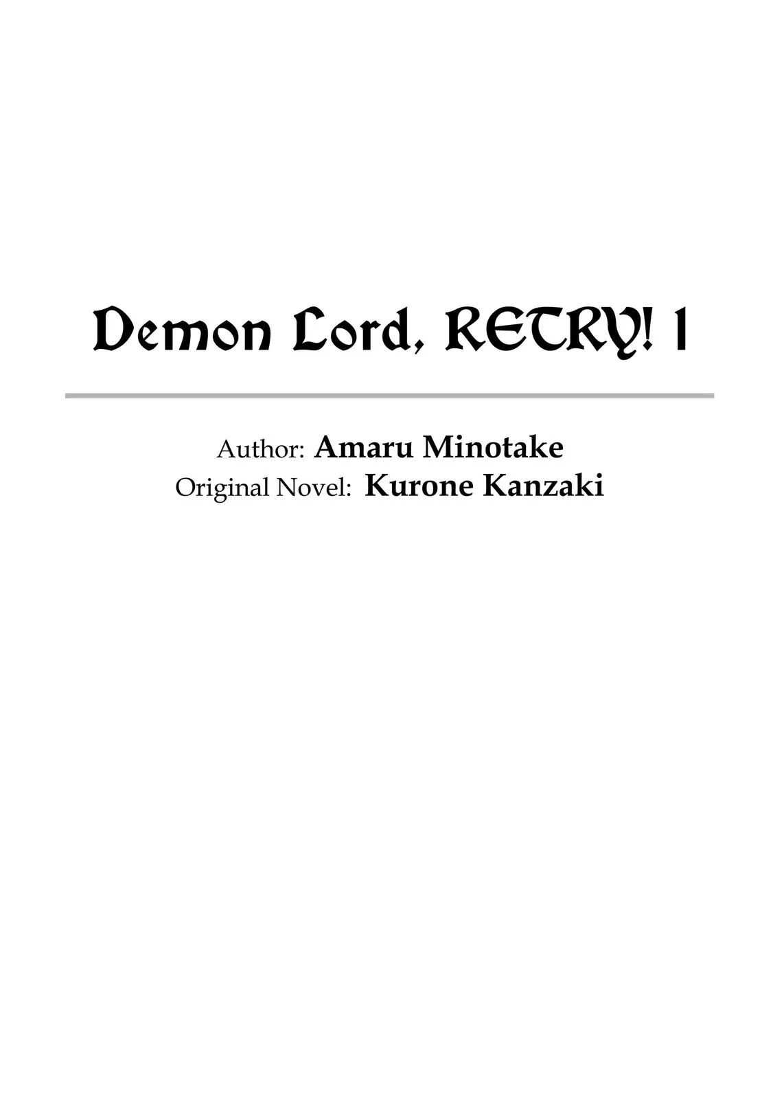 Read Demon Lord, Retry! Manga Online