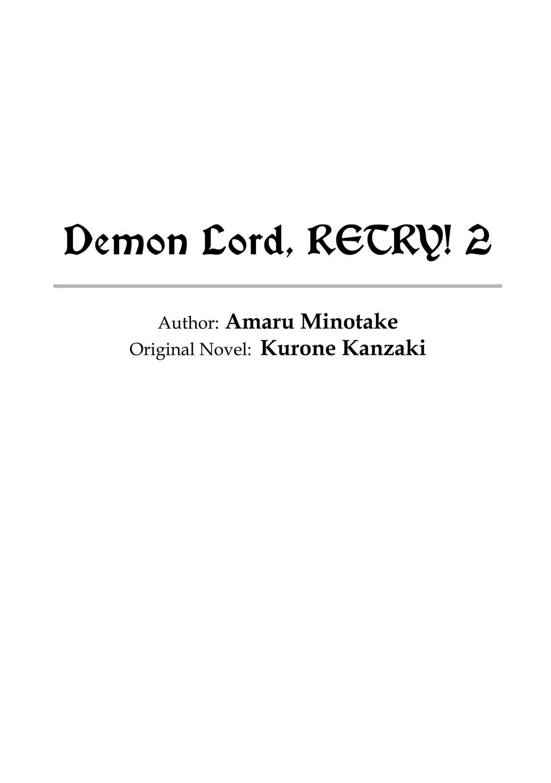 Read Demon Lord, Retry! Manga Online