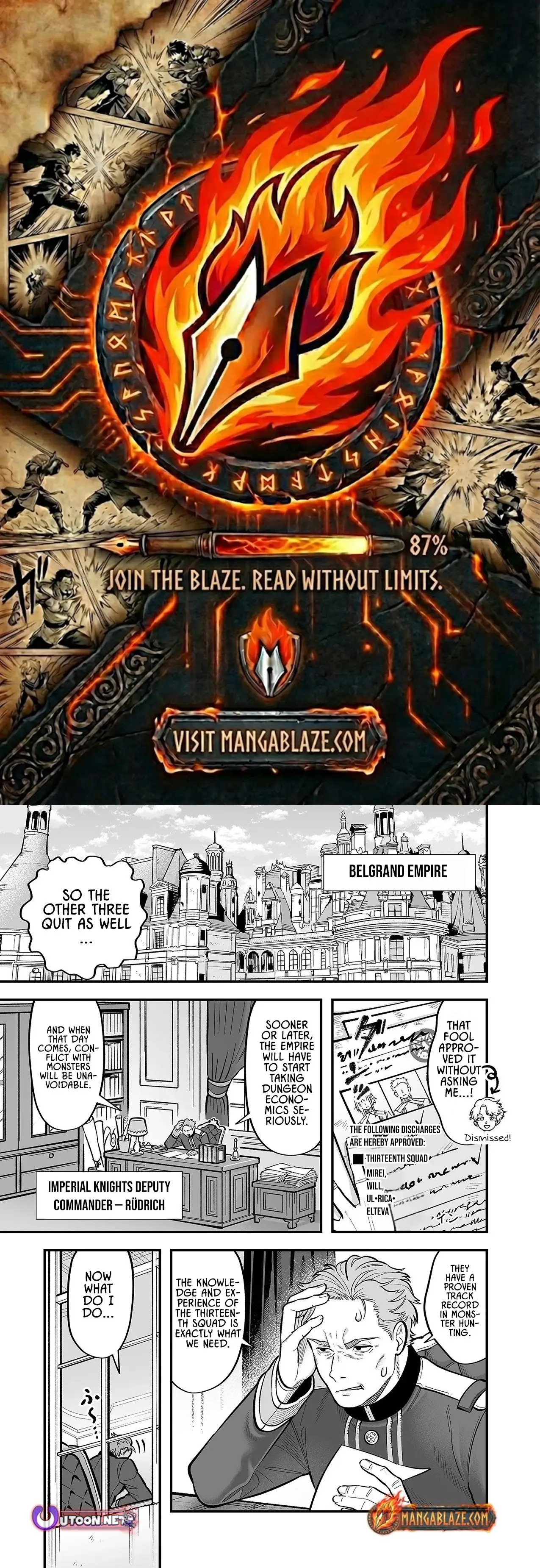 Read Haiiro no Ash Teikoku Kishidan wo Kubi ni Natta Ore wa Dungeon Toshi de Haiiro no Jinsei wo Hikkuri Kaesu Manga Online