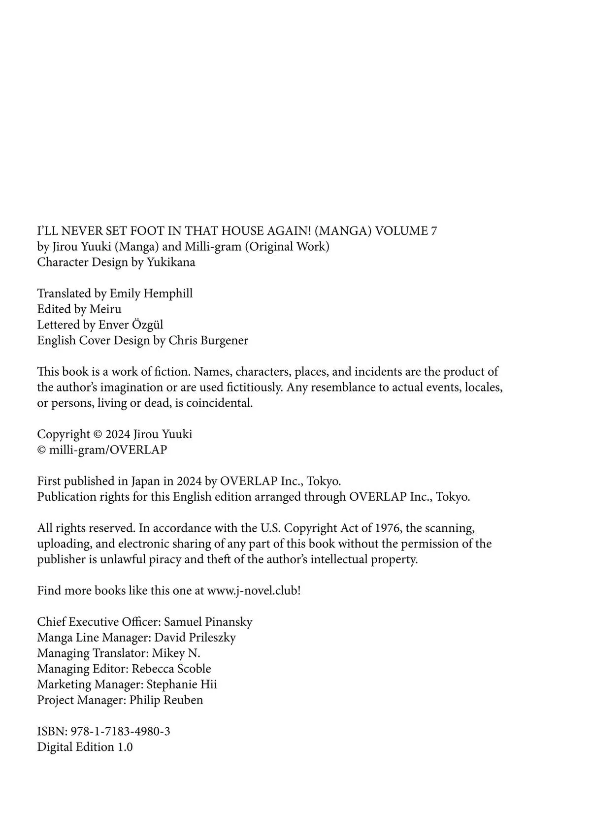 Read I’ll Never Set Foot in That House Again! Manga Online