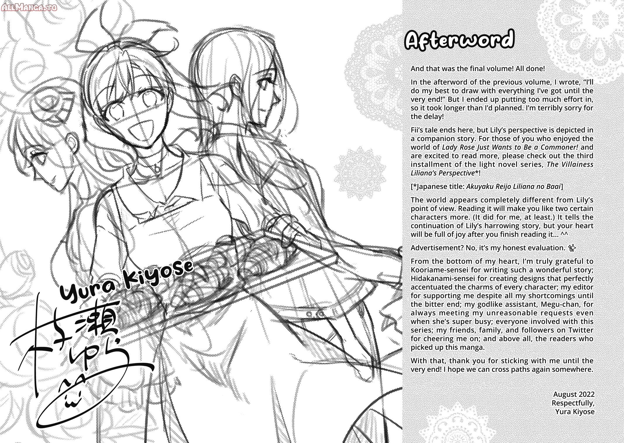 Read Lady Rose Just Wants to Be a Commoner Manga Online