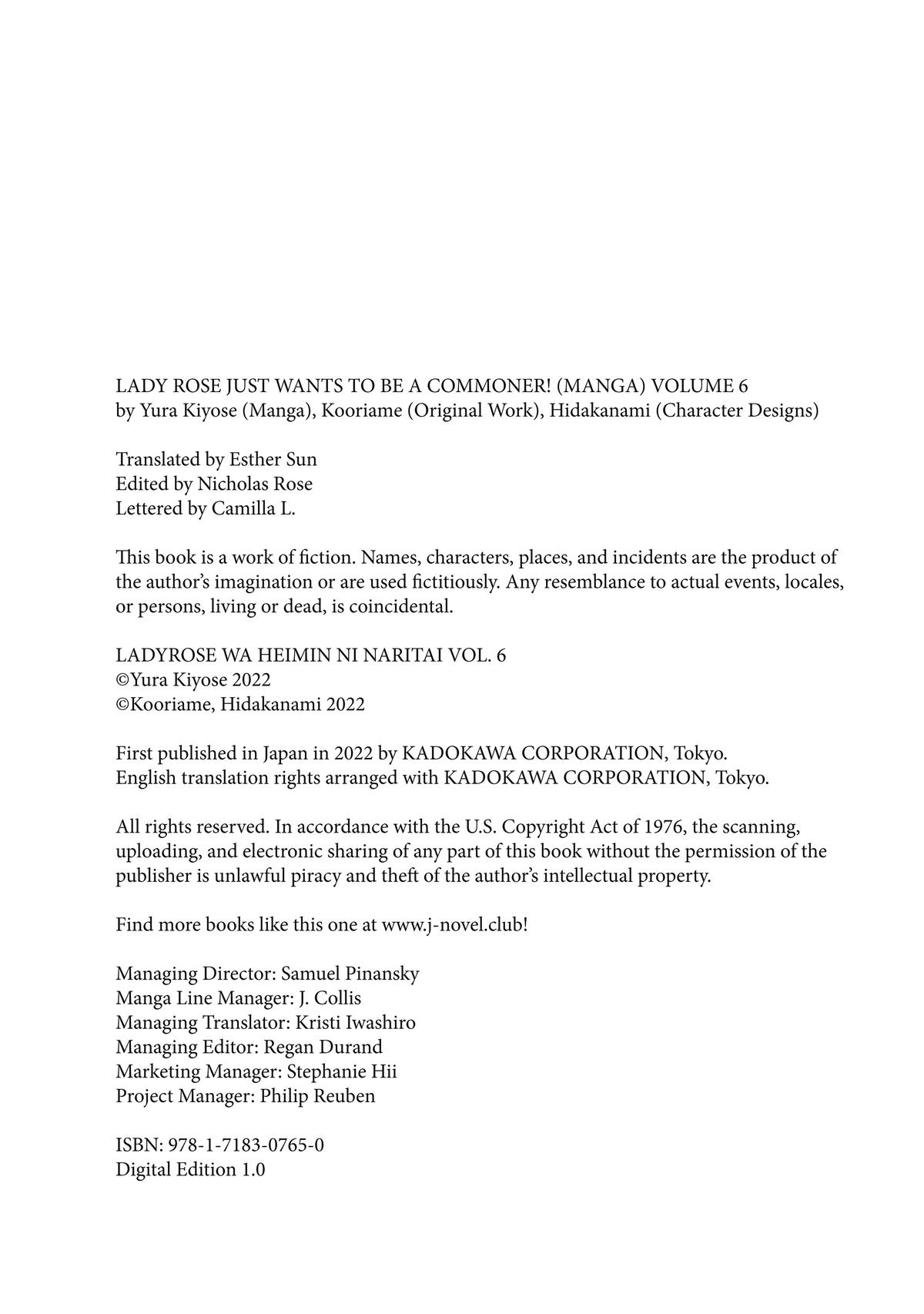 Read Lady Rose Just Wants to Be a Commoner Manga Online