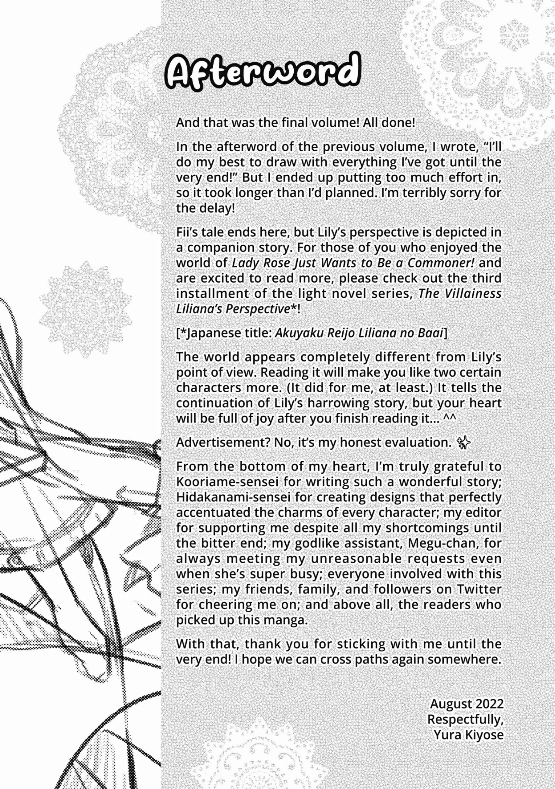 Read Lady Rose Just Wants to Be a Commoner Manga Online