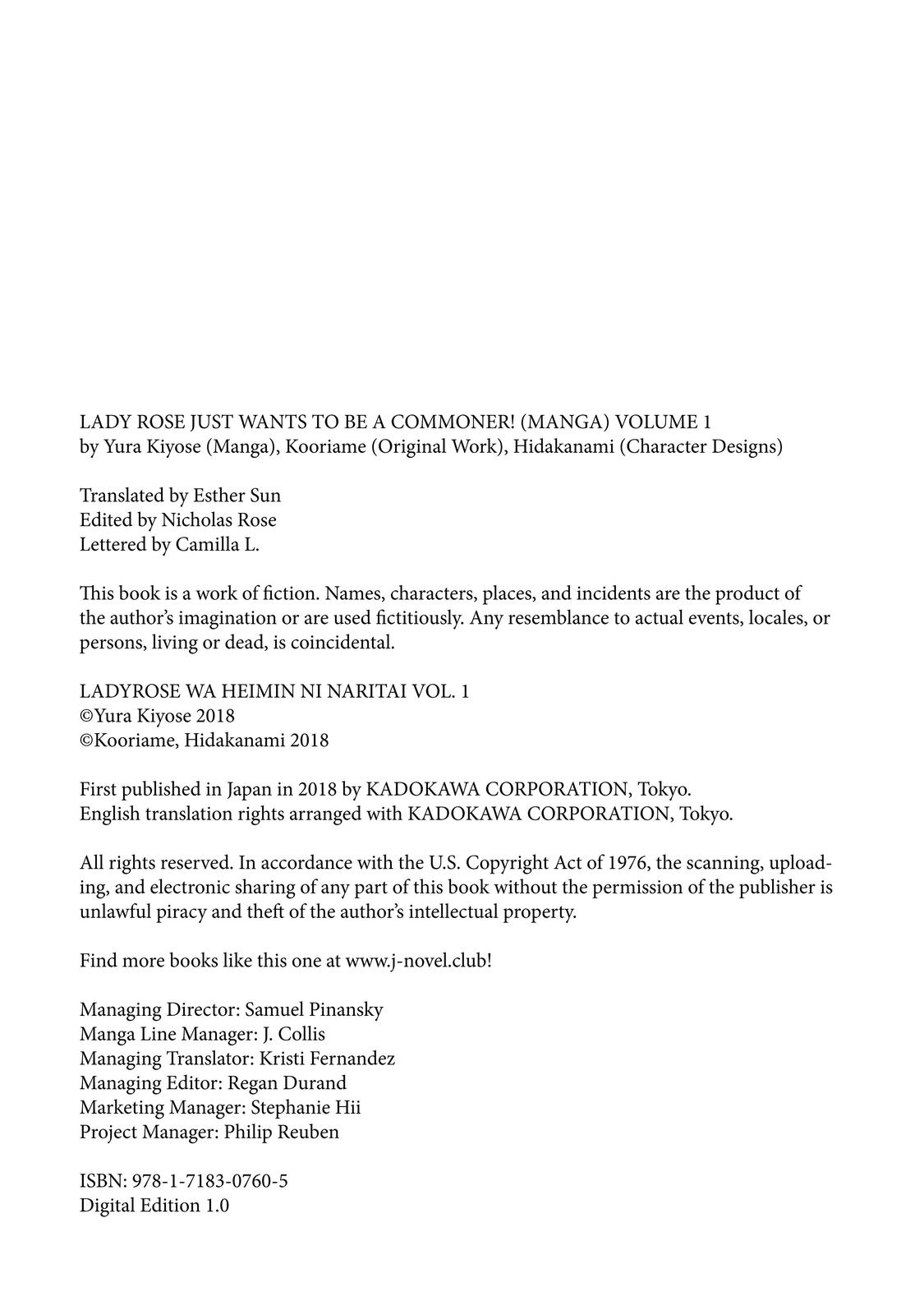 Read Lady Rose Just Wants to Be a Commoner Manga Online