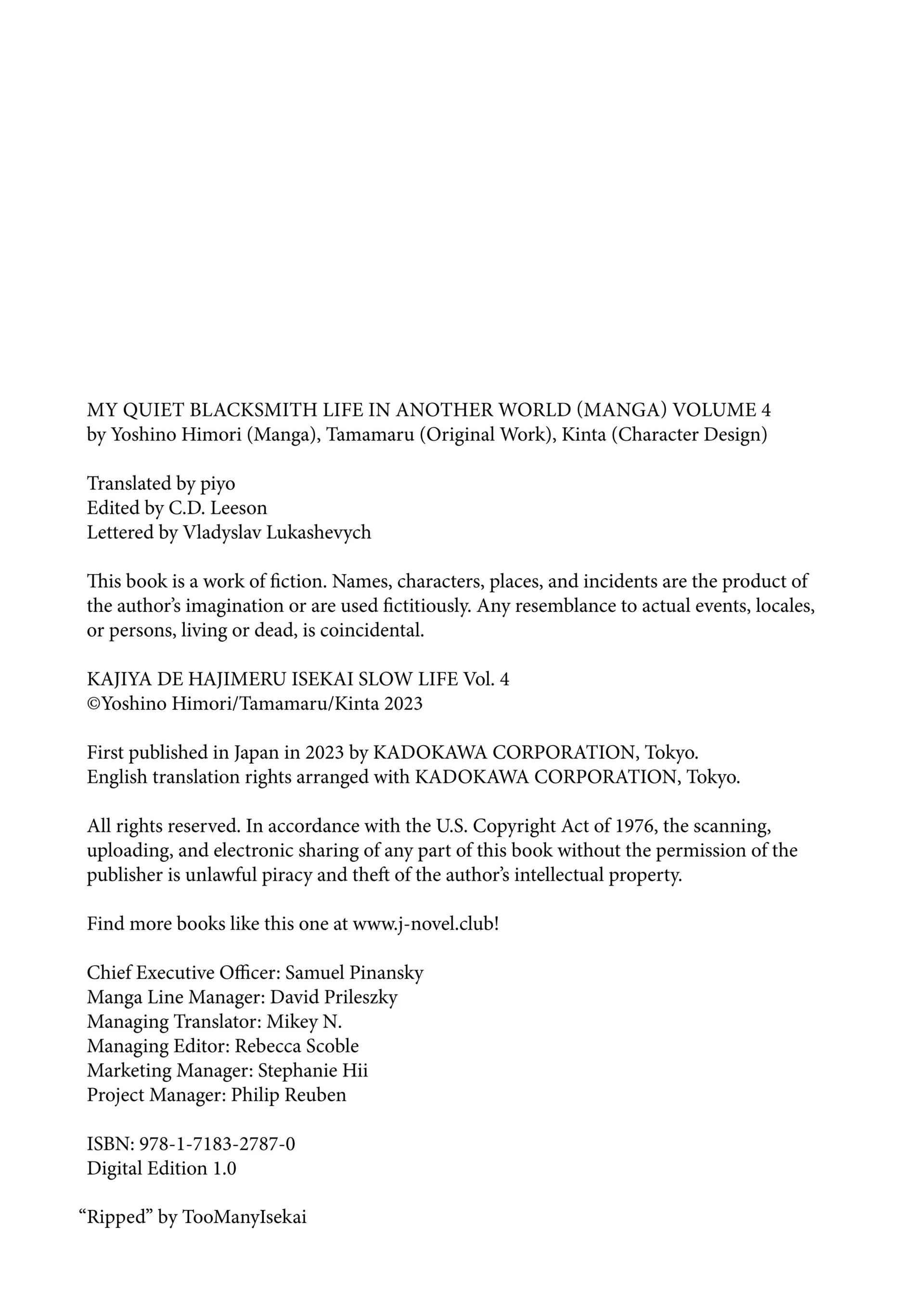 Read My Quiet Blacksmith Life in Another World Manga Online