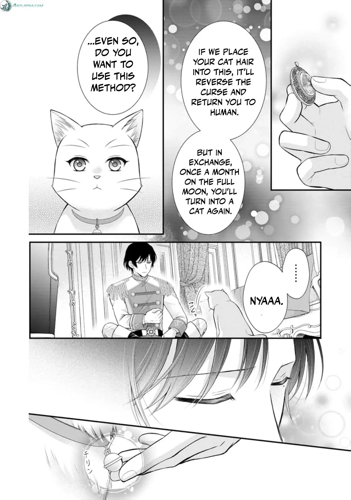 Read Noroi de Neko ni Sareta Akujo, Outaishi ni Hirowareru Manga Online