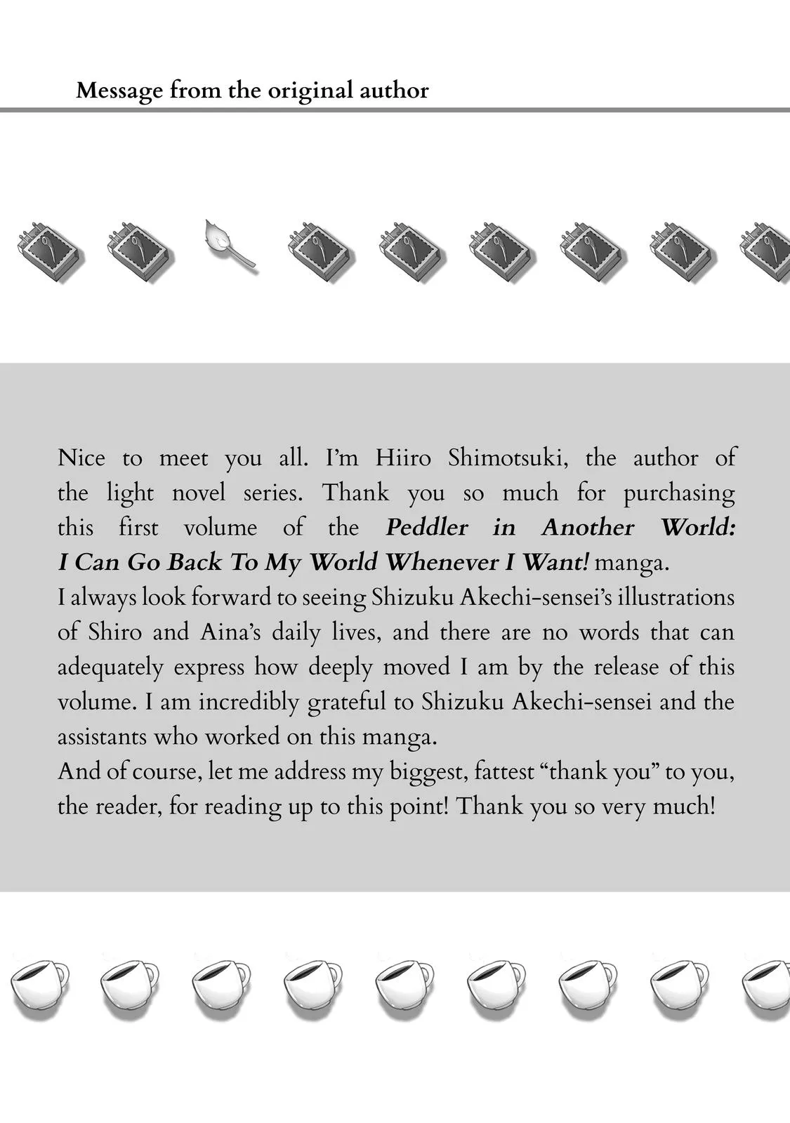 Read Peddler in Another World I Can Go Back to My World Whenever I Want Manga Online