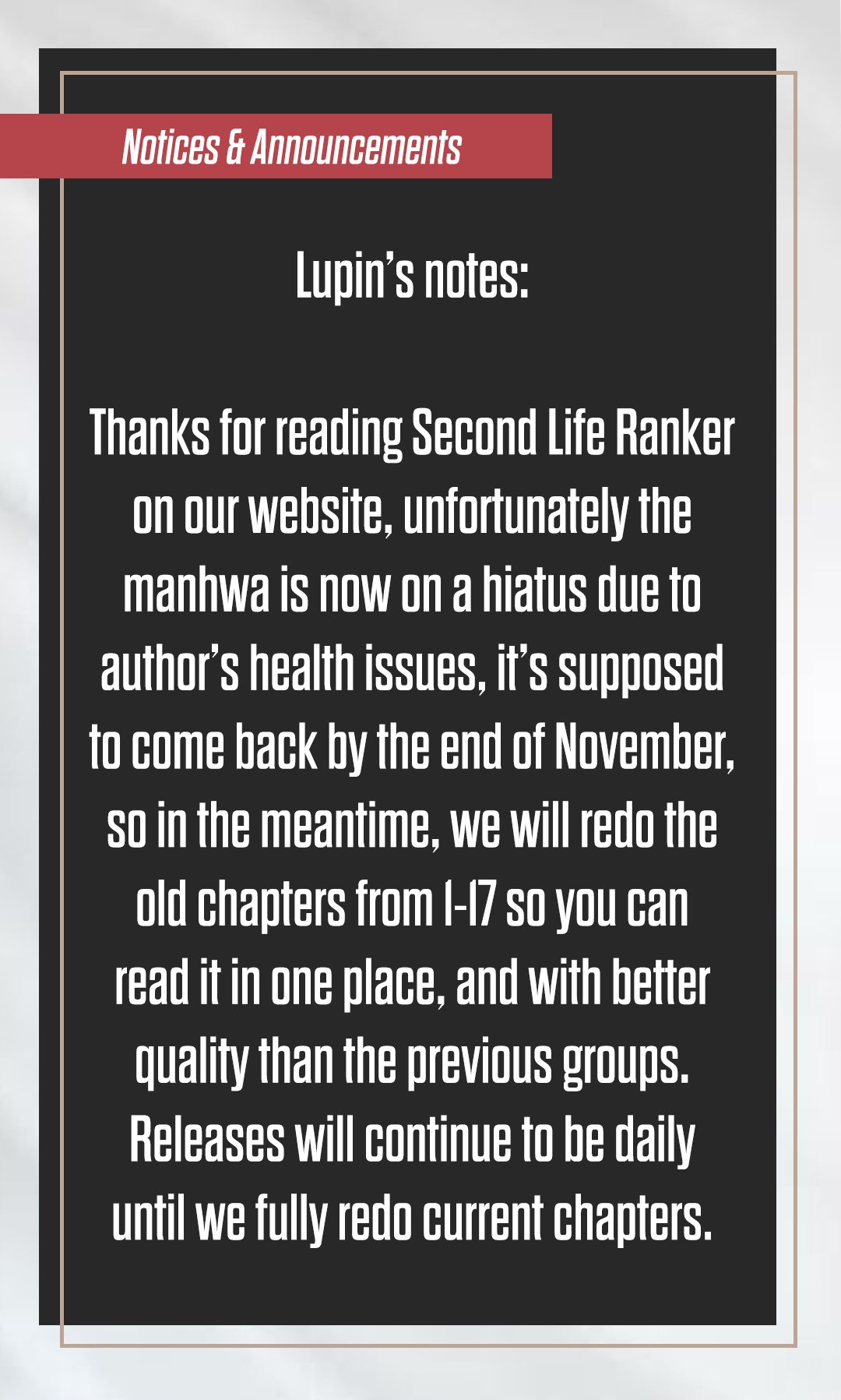 Read Second Life Ranker Manga Online