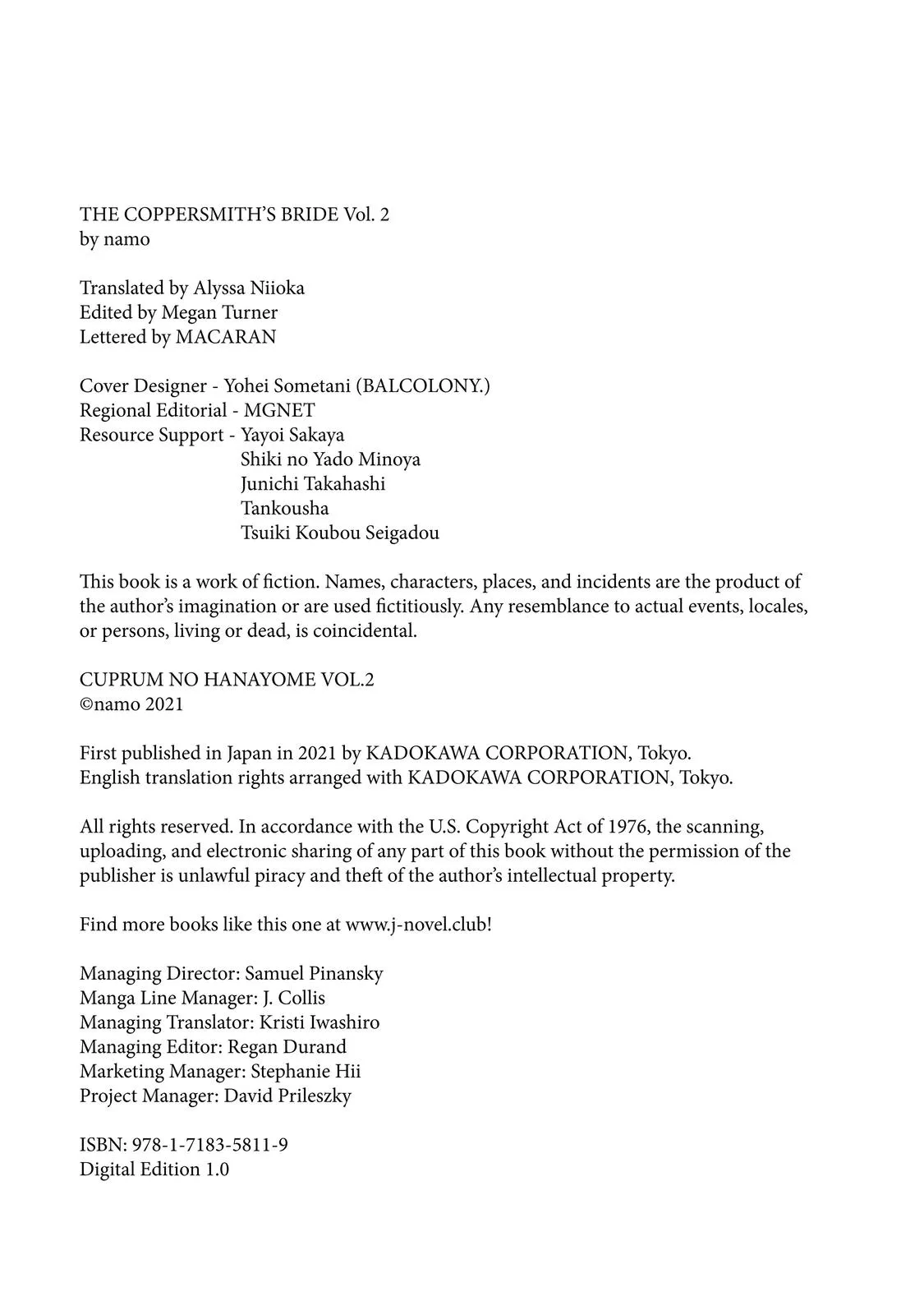 Read The Coppersmith's Bride Manga Online