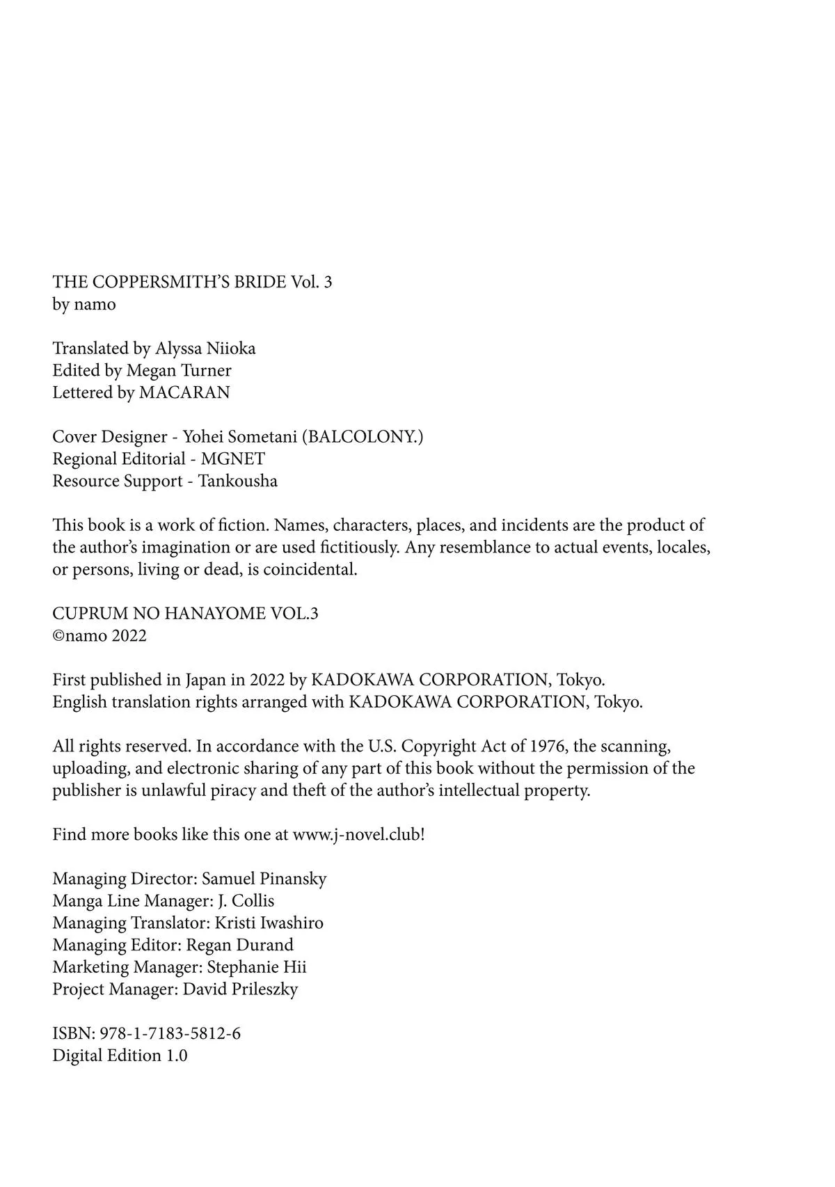 Read The Coppersmith's Bride Manga Online