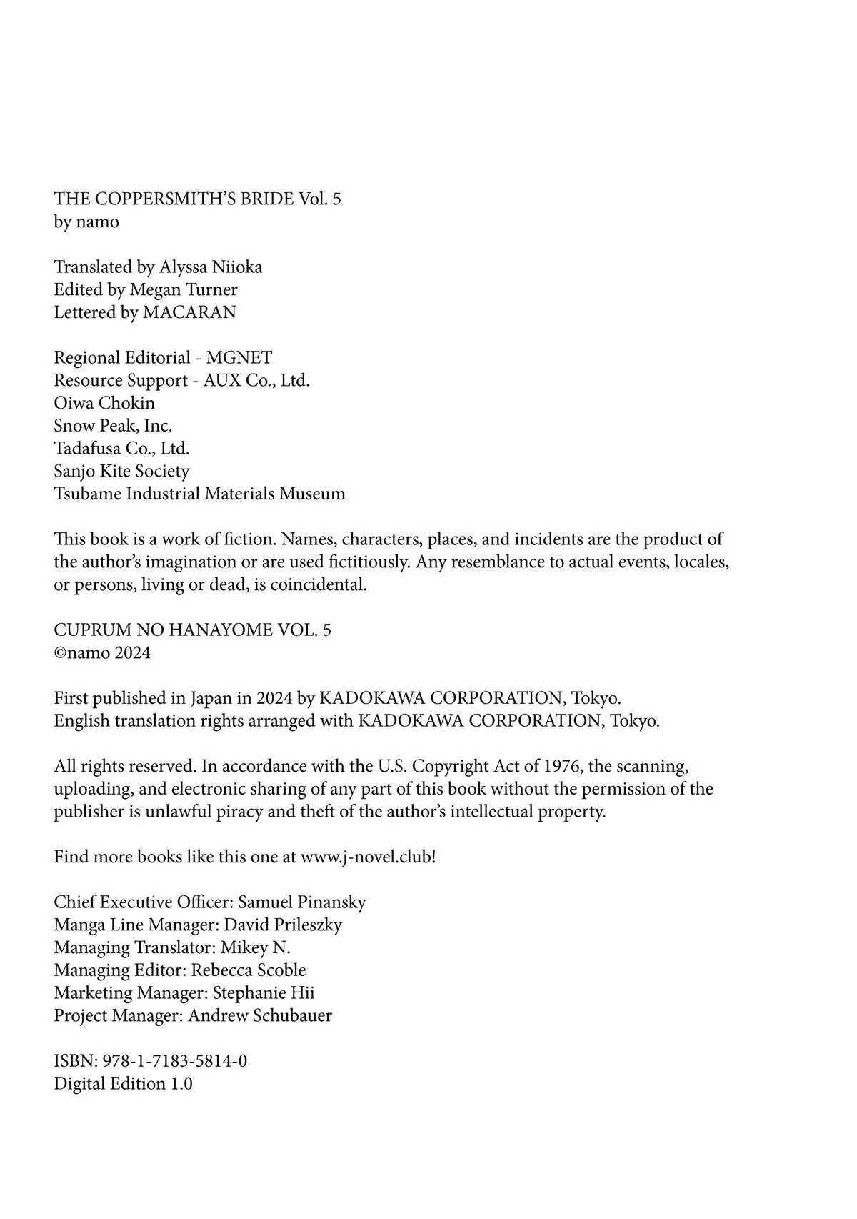 Read The Coppersmith's Bride Manga Online