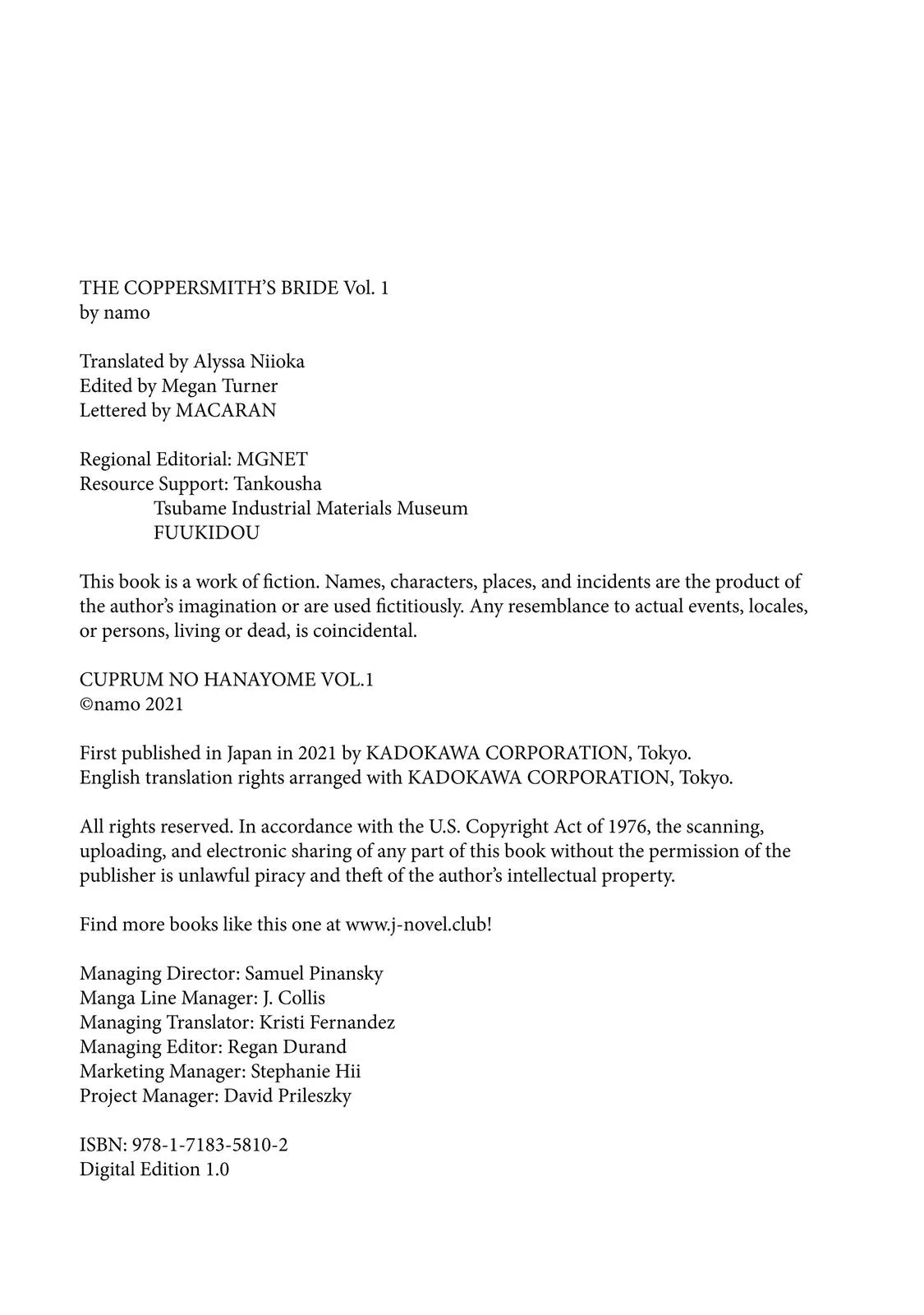 Read The Coppersmith's Bride Manga Online