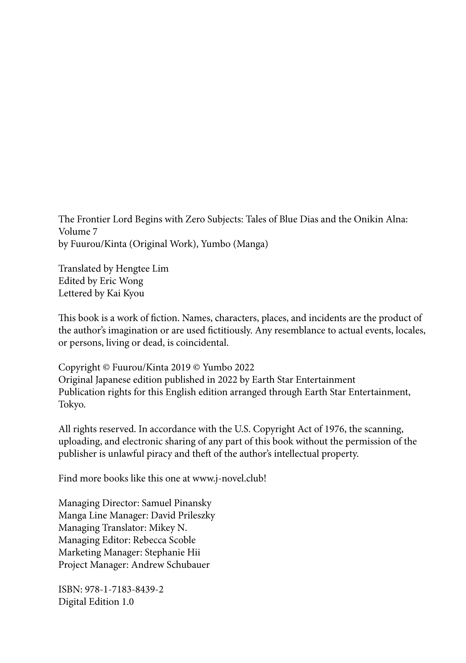 Read The Frontier Lord Begins with Zero Subjects Tales of Blue Dias and the Onikin Alna Manga Online