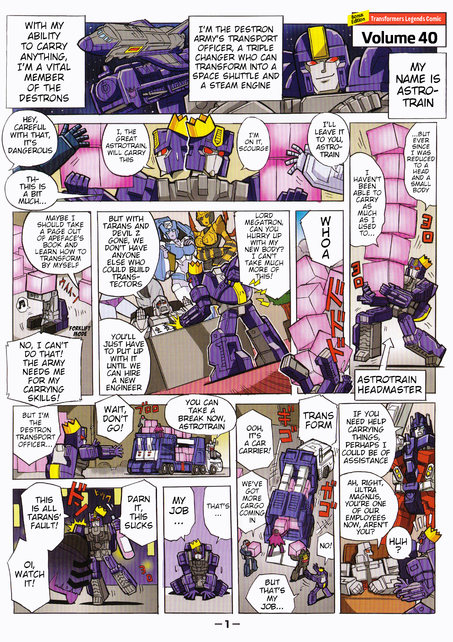 Read Transformers Legends Manga Online